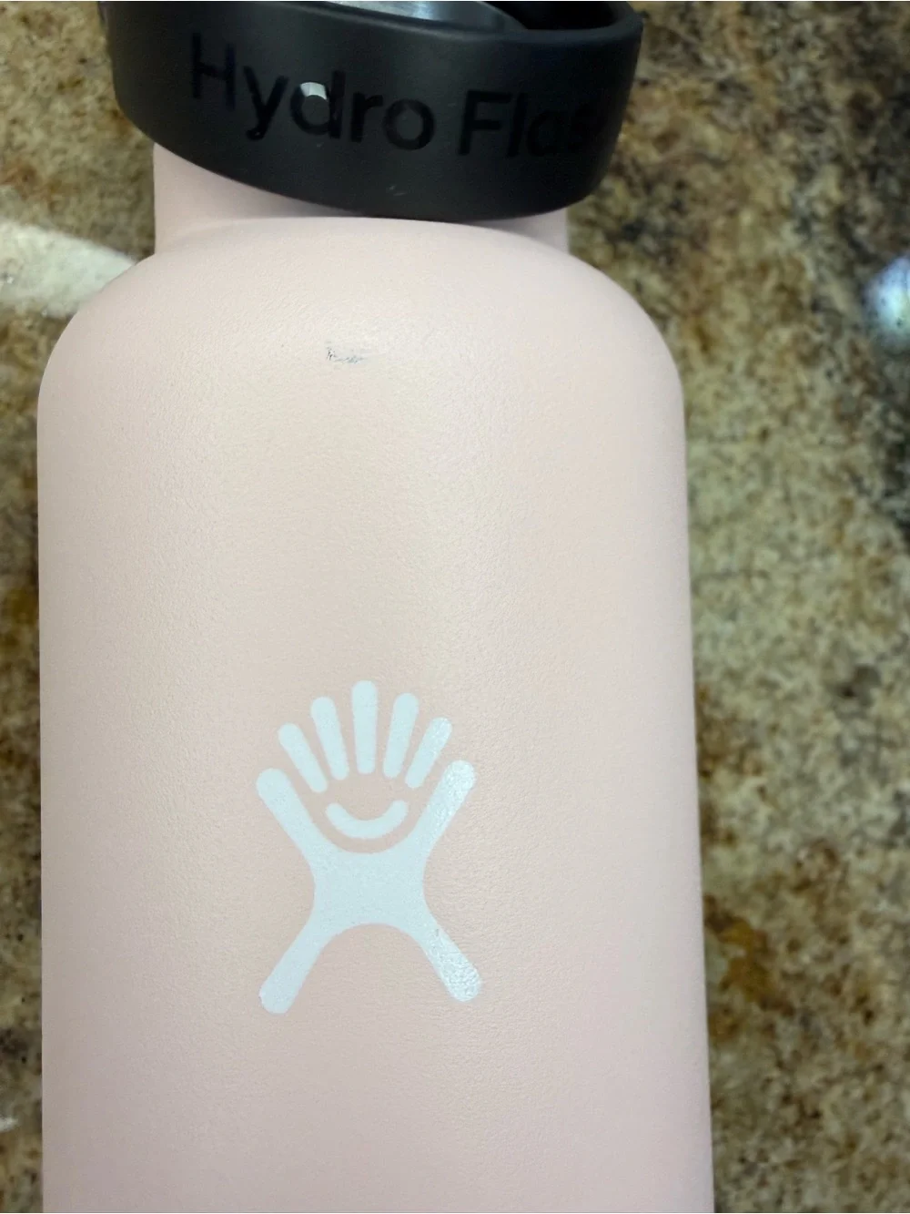 Hydro Flask Pink Stainless Steel Water Bottle with Black Cap